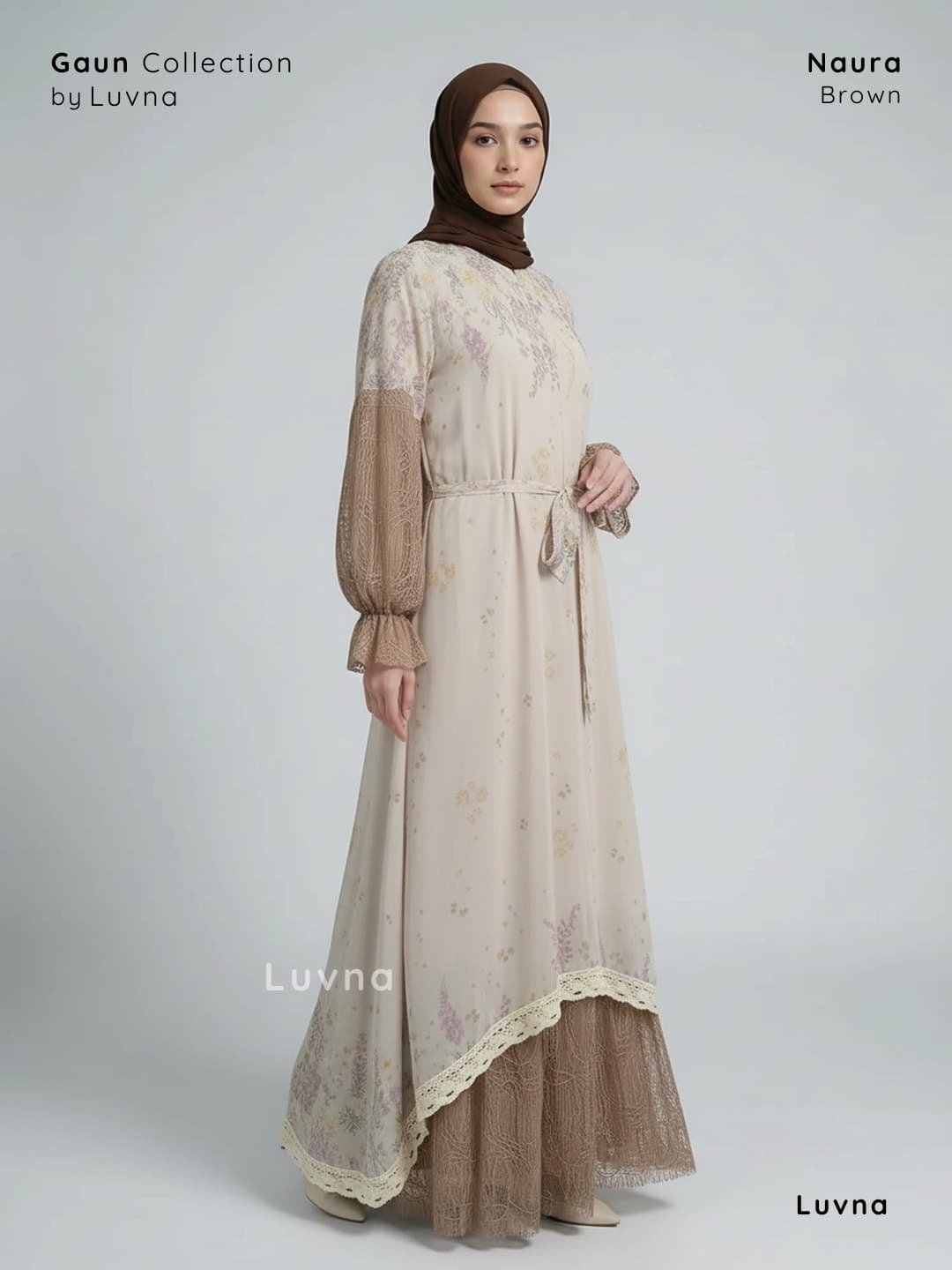 Luvna Naura Gaun Dress - Brukat x Ceruty 1