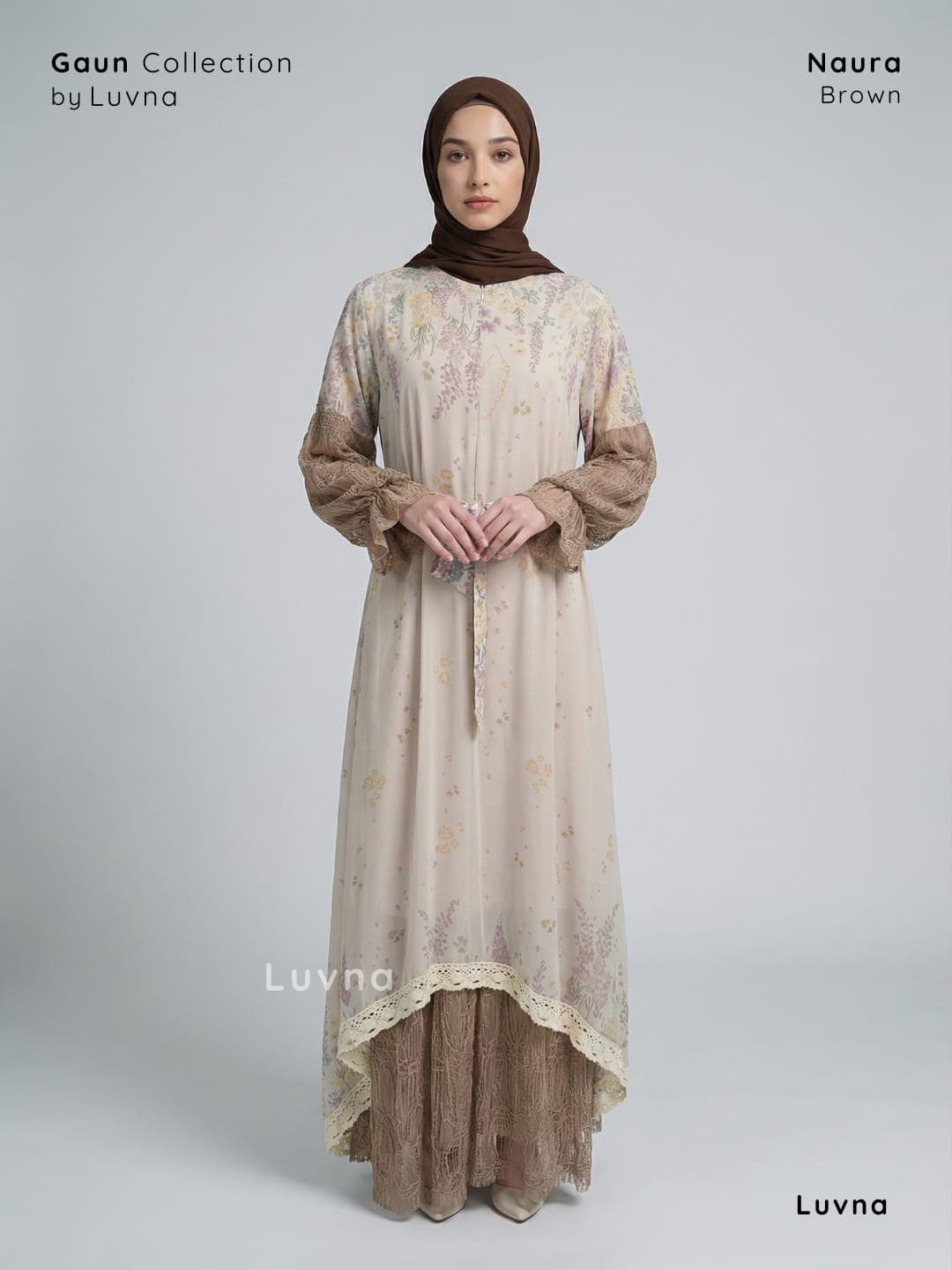 Luvna Naura Gaun Dress - Brukat x Ceruty 2