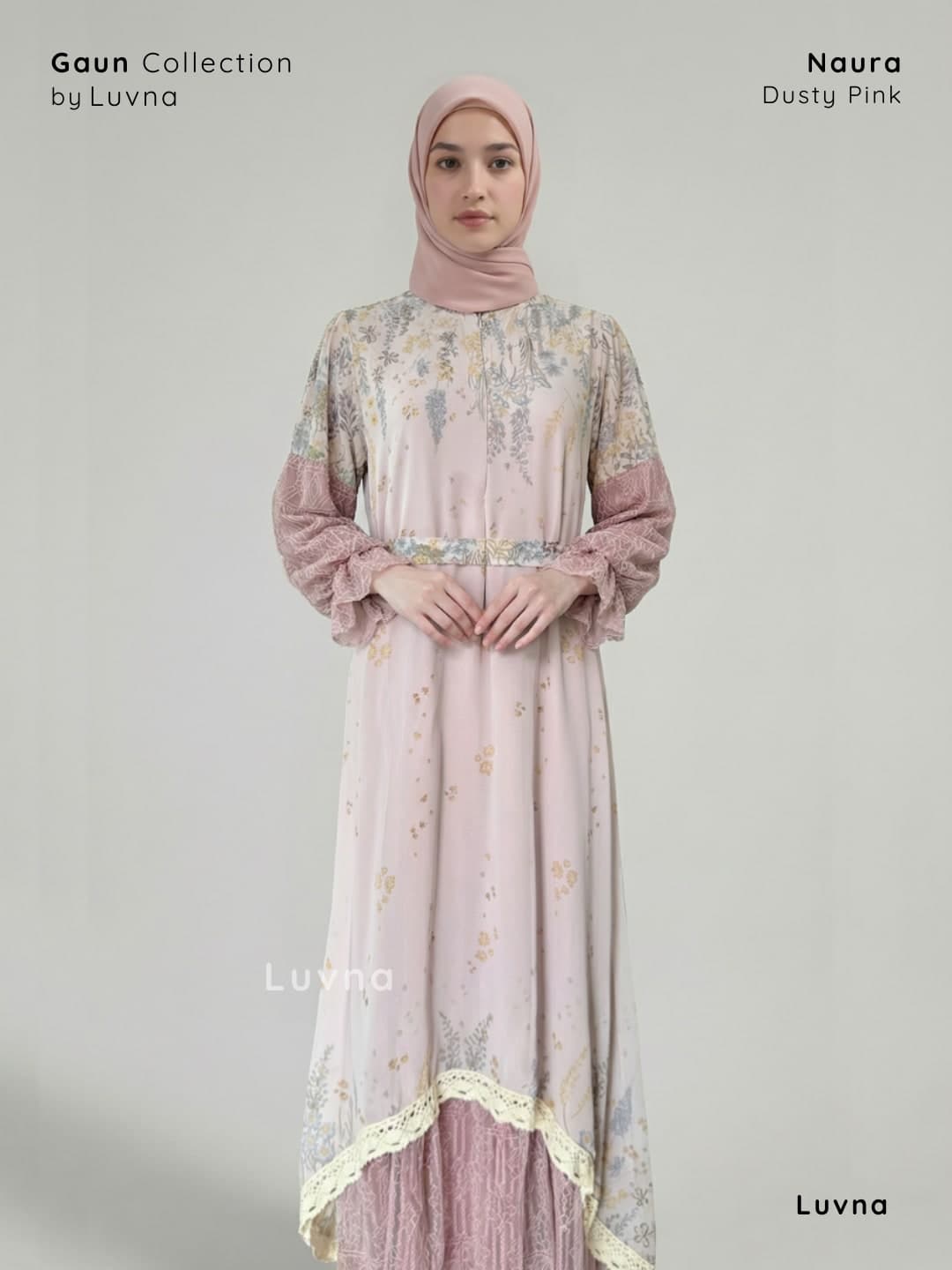 Luvna Naura Gaun Dress - Brukat x Ceruty 3