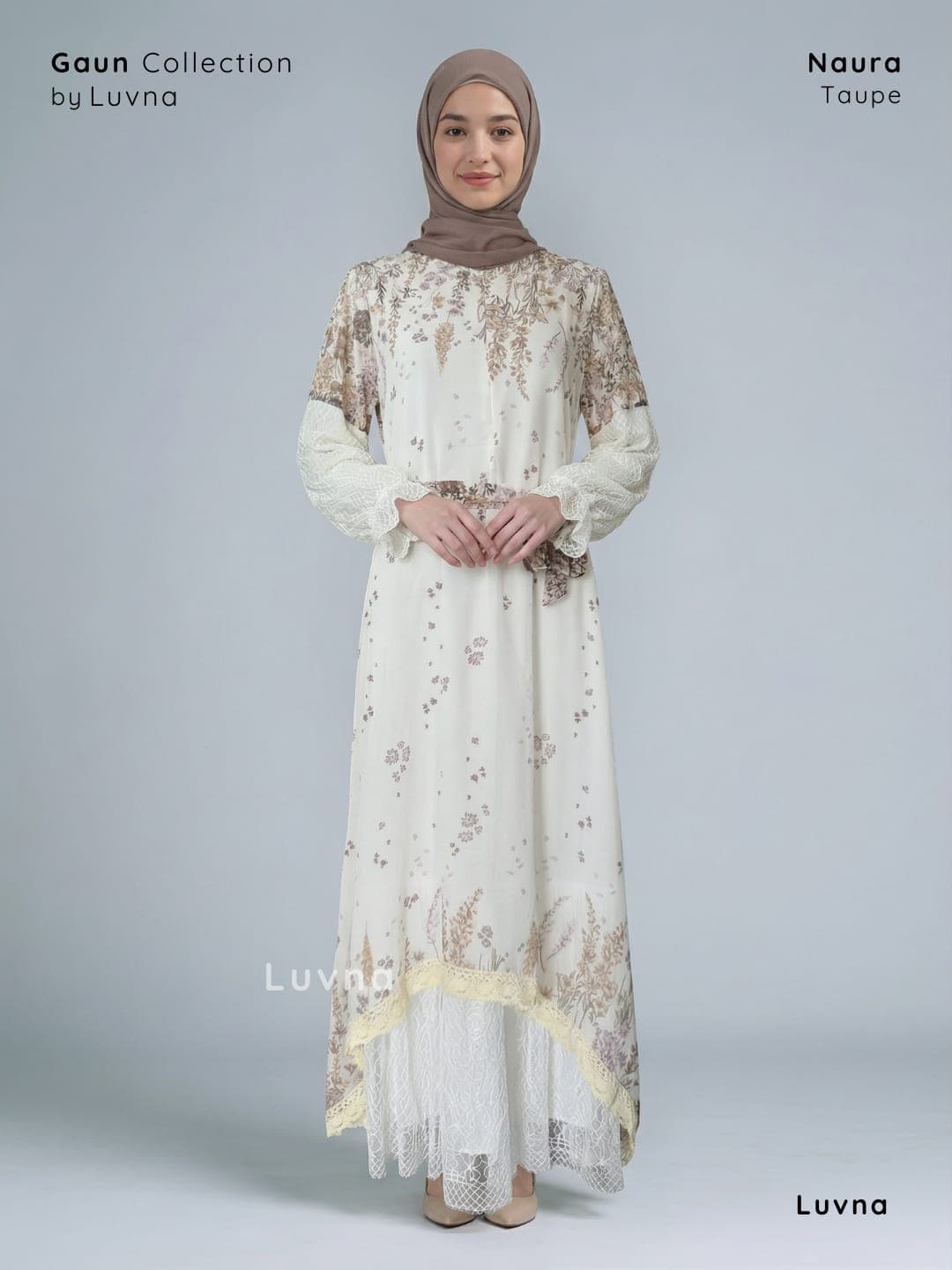 Luvna Naura Gaun Dress - Brukat x Ceruty 5