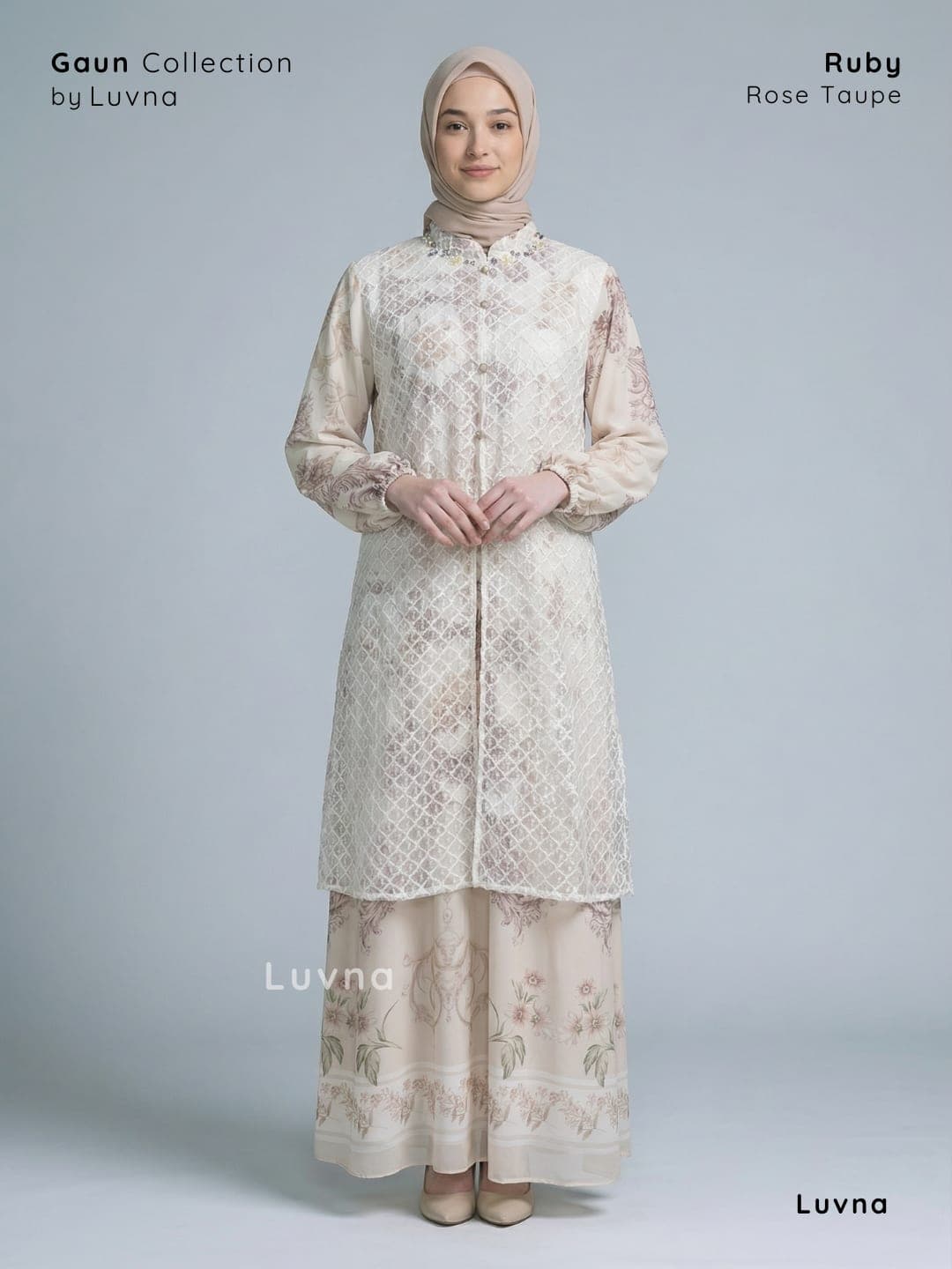 Luvna Ruby Gaun Dress-Ceruty Chantille (Free belt) 2