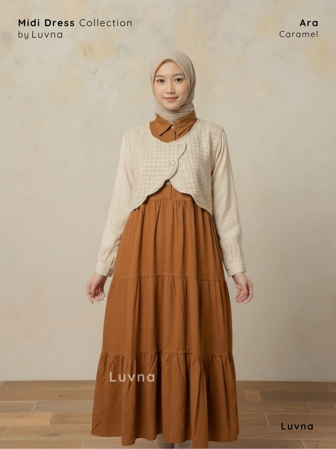 Luvna Ara Petite Midi Dress- Rayon Twill Premium 1