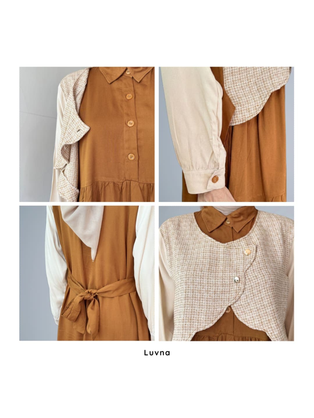 Luvna Ara Petite Midi Dress- Rayon Twill Premium 3